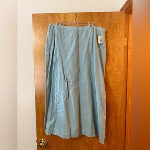 LL Bean 100% Linen Skirt Washable Vintage Modest Church Travel NWT Size 20